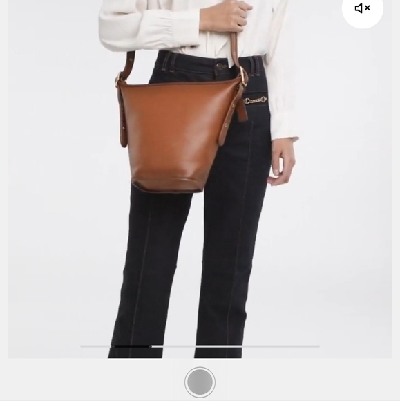 New Tags Nwt Saddle Brown Leather Duffle 16 Crossbody Bag Handbag - Picture 9 of 10